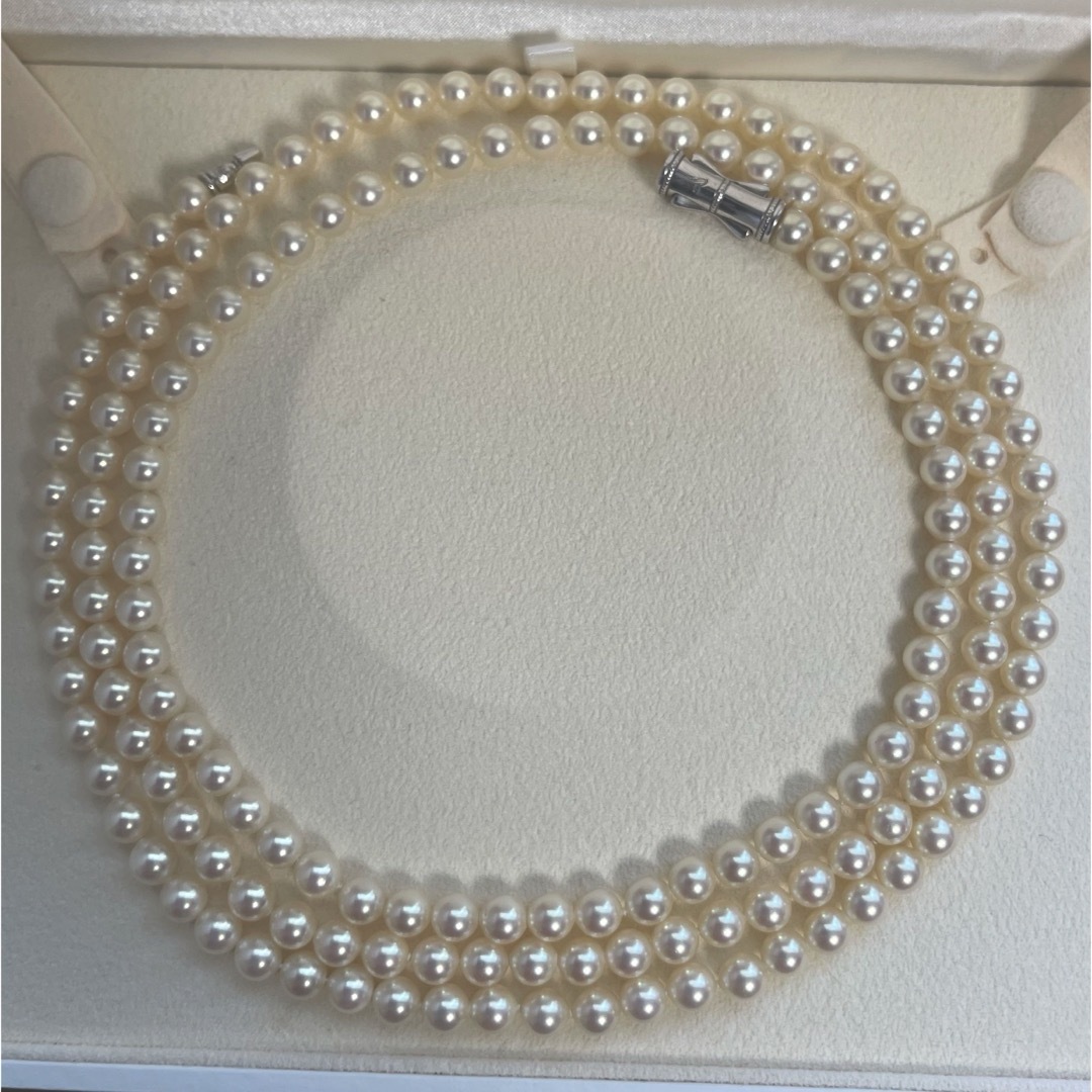 TASAKI(タサキ)の【美品】Tasaki6.2-6.3mmロングネックレス約109cm シルバー レディースのアクセサリー(ネックレス)の商品写真