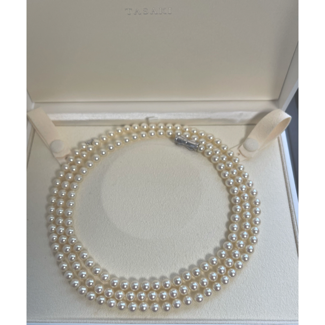 TASAKI(タサキ)の【美品】Tasaki6.2-6.3mmロングネックレス約109cm シルバー レディースのアクセサリー(ネックレス)の商品写真