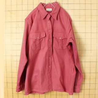 エルエルビーン(L.L.Bean)の70s USA製LLBeanシャモアクロスコットンシャツ ピンクXL ss37(シャツ/ブラウス(長袖/七分))