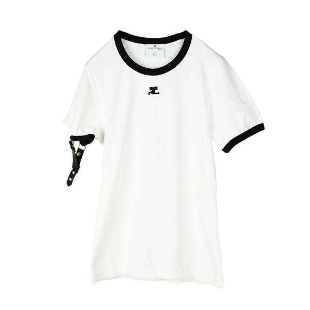 Courreges(クレージュ)のCourrèges/Courreges クレージュ ホワイトバックル Tシャツ 124JTS117JS0070 イタリア正規品 新品 ホワイト レディースのトップス(Tシャツ(半袖/袖なし))の商品写真