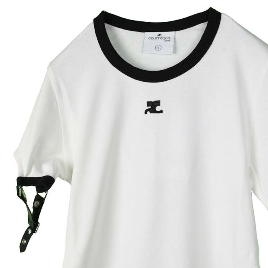 Courreges(クレージュ)のCourrèges/Courreges クレージュ ホワイトバックル Tシャツ 124JTS117JS0070 イタリア正規品 新品 ホワイト レディースのトップス(Tシャツ(半袖/袖なし))の商品写真