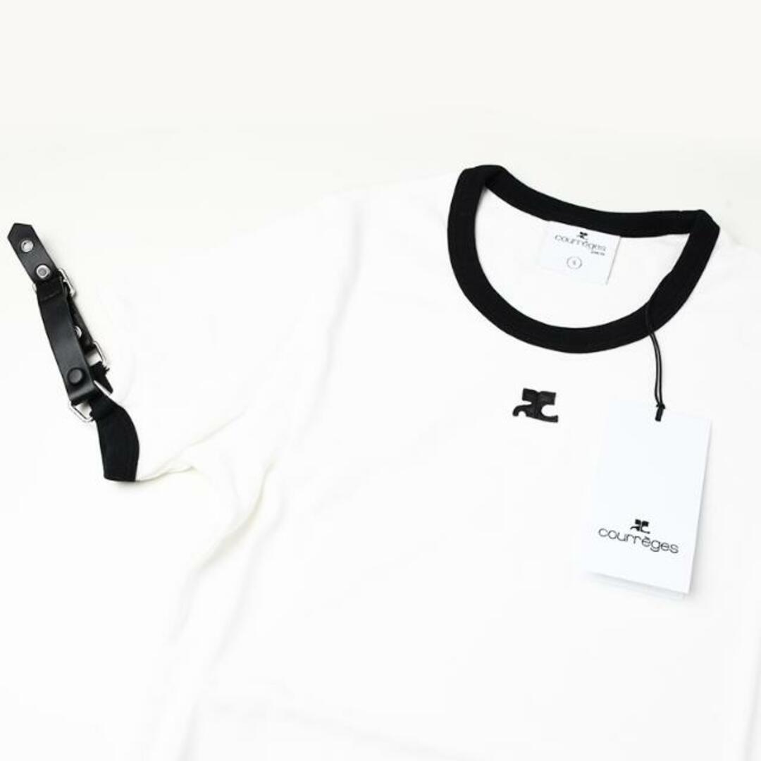 Courreges(クレージュ)のCourrèges/Courreges クレージュ ホワイトバックル Tシャツ 124JTS117JS0070 イタリア正規品 新品 ホワイト レディースのトップス(Tシャツ(半袖/袖なし))の商品写真