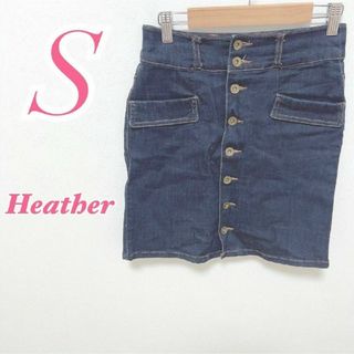 ヘザー(heather)のヘザー　タイトスカート　S　ブルー　デニム　膝上丈　カジュアル　きれいめ(ひざ丈スカート)