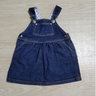 プチバトー(PETIT BATEAU)のプチバトー　デニムジャンパースカート12m(ワンピース)