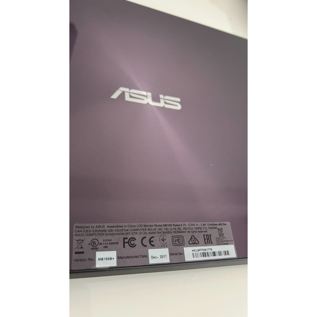 ASUS(エイスース)のASUS MB169B+ 15.6型 フルHD  スマホ/家電/カメラのPC/タブレット(ディスプレイ)の商品写真