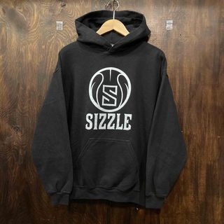 USA古着 スウェットパーカー パーカー 黒 SIZZLE hoodie(パーカー)