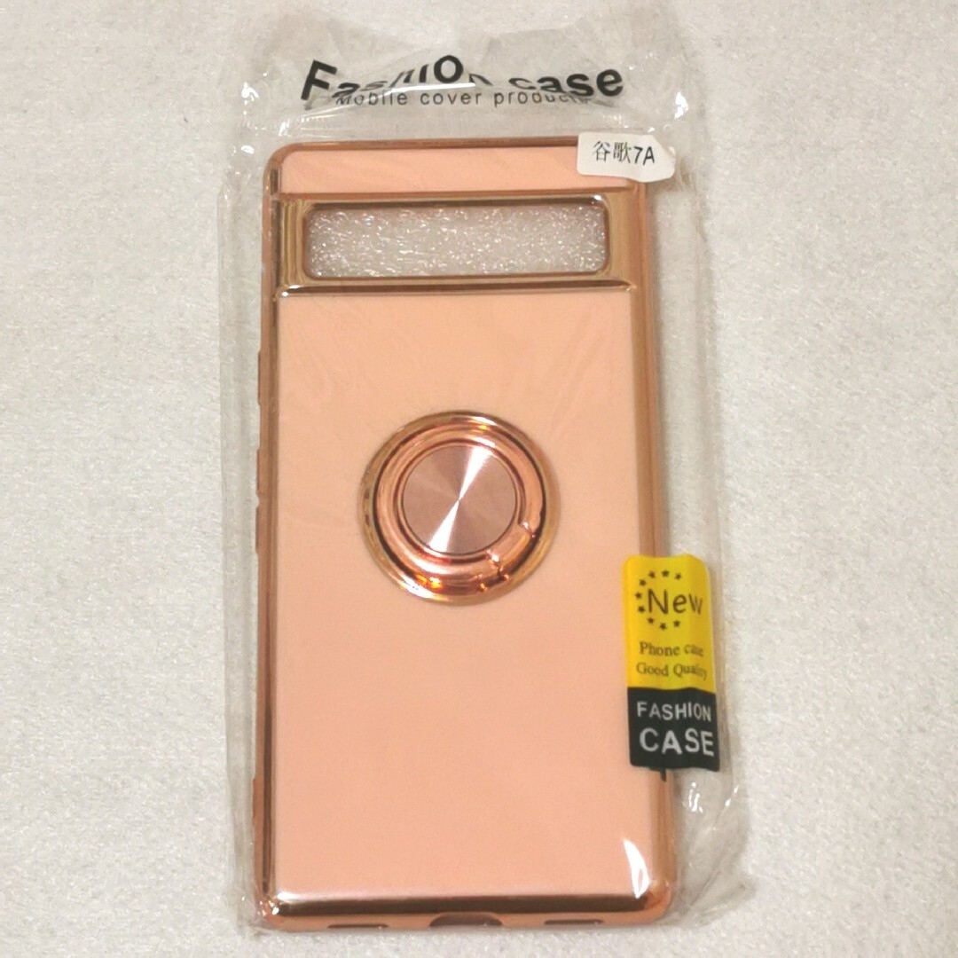 GooglePixel7a  ケース リング付 カバー スタンド ピンク TPU スマホ/家電/カメラのスマホアクセサリー(Androidケース)の商品写真