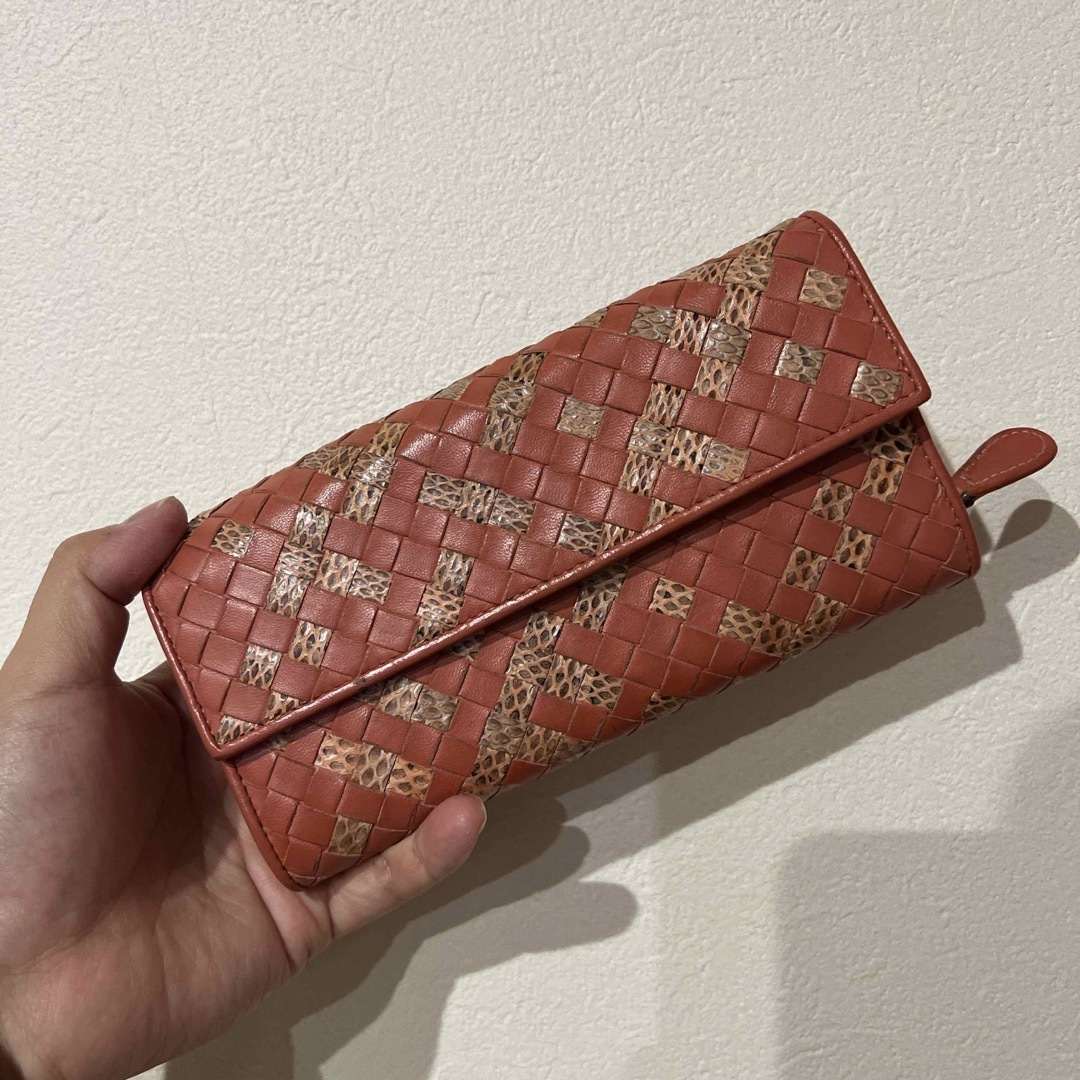 BOTTEGA VENETA - BOTTEGA VENETA ボッテガ パイソン オレンジ BOTTEGA VENETA - BOTTEGA VENETA ボッテガ パイソン オレンジ