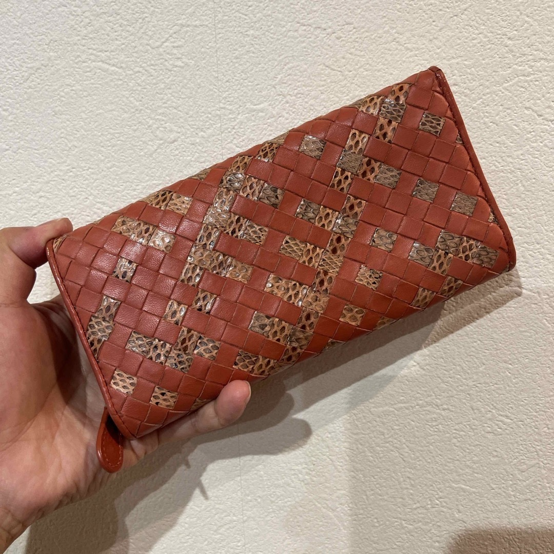 BOTTEGA VENETA - BOTTEGA VENETA ボッテガ パイソン オレンジ BOTTEGA VENETA - BOTTEGA VENETA ボッテガ パイソン オレンジ