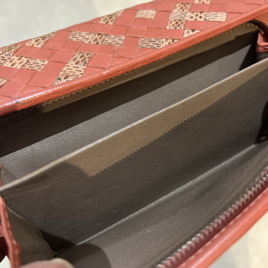 BOTTEGA VENETA - BOTTEGA VENETA ボッテガ パイソン オレンジ BOTTEGA VENETA - BOTTEGA VENETA ボッテガ パイソン オレンジ