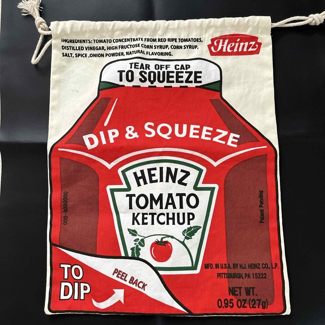 ハインツ トマトケチャップ 巾着 Heinz 巾着袋 アメリカン雑貨 レディースのファッション小物(ポーチ)の商品写真