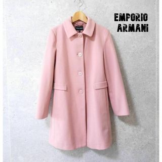 Emporio Armani - 美品 EMPORIO ARMANI カシミヤ混 ロング丈 ステンカラーコート