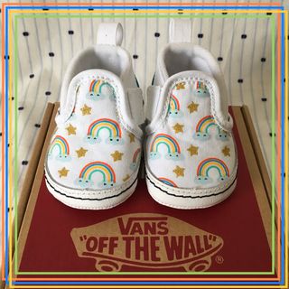 ヴァンズ(VANS)のVANSバンズUS限定slip-onベイビーストラップ８、５cmUS１(スリッポン)