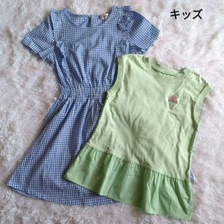 ジーユー(GU)の【GIRLS 150サイズ まとめ2枚セット】ワンピース(Tシャツ/カットソー)