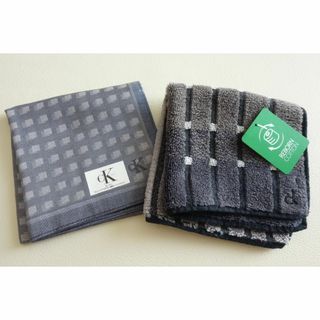 カルバンクライン(Calvin Klein)の新品 カルバンクライン メンズ タオルハンカチ & ハンカチ セット(ハンカチ/ポケットチーフ)