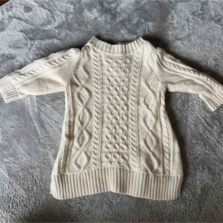 ベビーギャップ(babyGAP)のGAP baby ニットワンピース アイボリー 80cm(ワンピース)