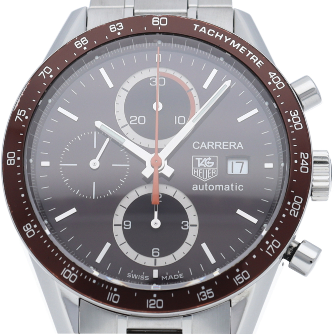 TAG Heuer(タグホイヤー)のタグ・ホイヤー カレラ タキメーター クロノグラフ ブラウン Carrera Tachymetre Chronograph CV2013.BA0794 箱 保証書 SS メンズ時計 ブラウン 仕上げ済 美品 【中古】 メンズの時計(その他)の商品写真