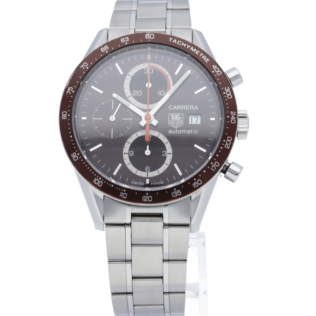 TAG Heuer(タグホイヤー)のタグ・ホイヤー カレラ タキメーター クロノグラフ ブラウン Carrera Tachymetre Chronograph CV2013.BA0794 箱 保証書 SS メンズ時計 ブラウン 仕上げ済 美品 【中古】 メンズの時計(その他)の商品写真