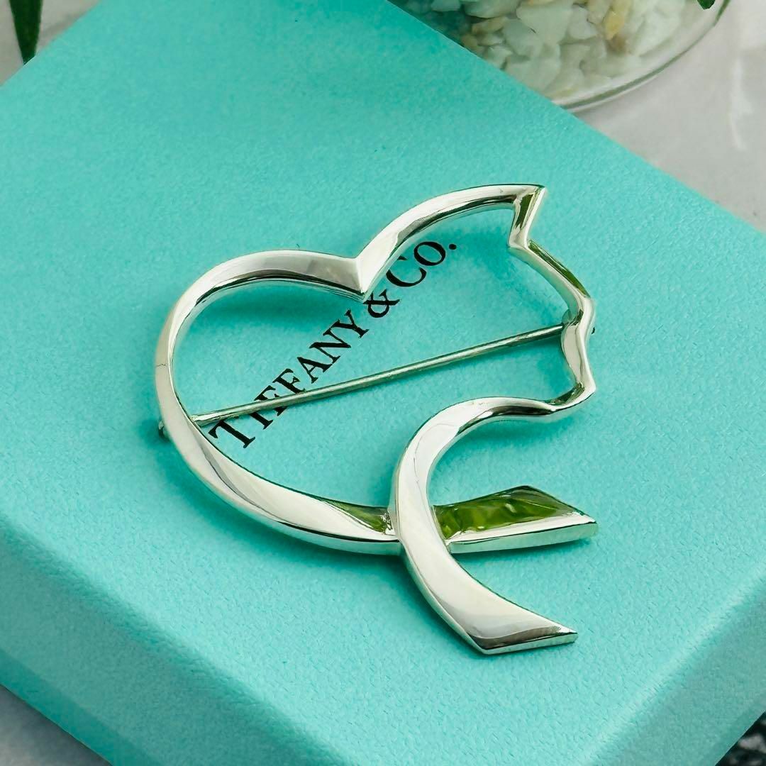 Tiffany & Co.(ティファニー)のTiffany ティファニー　ブローチ　キャット　猫　ハート レディースのアクセサリー(ブローチ/コサージュ)の商品写真