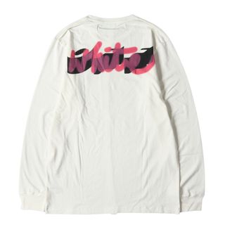 オフホワイト(OFF-WHITE)の美品 OFF-WHITE オフホワイト Tシャツ サイズ:L クローバーロゴ ロングスリーブTシャツ ホワイト 白 トップス カットソー 長袖 クルーネック【メンズ】【中古】(Tシャツ/カットソー(七分/長袖))