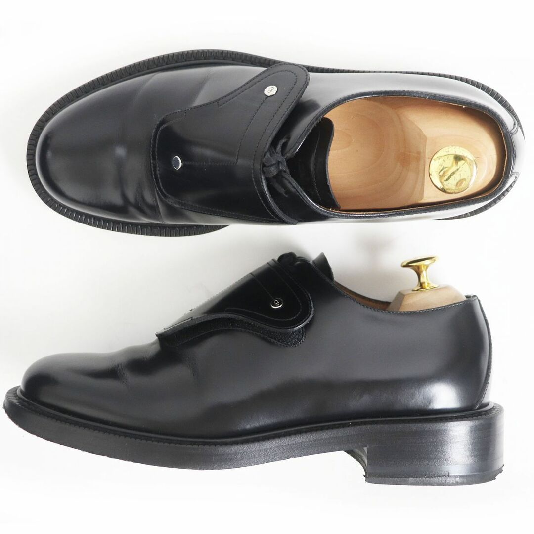 DIOR HOMME(ディオールオム)の良品□DIOR/ディオール オム EVIDENCE SADDLE MONK サドルモンク レースアップ プレーントゥ レザーシューズ ブラック 40 イタリア製 箱付 メンズの靴/シューズ(ドレス/ビジネス)の商品写真