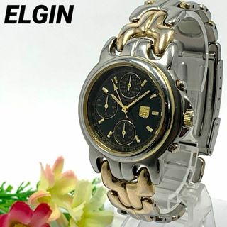 ELGIN - 151 ELGIN エルジン メンズ 腕時計 クロノグラフ クオーツ ビンテージ