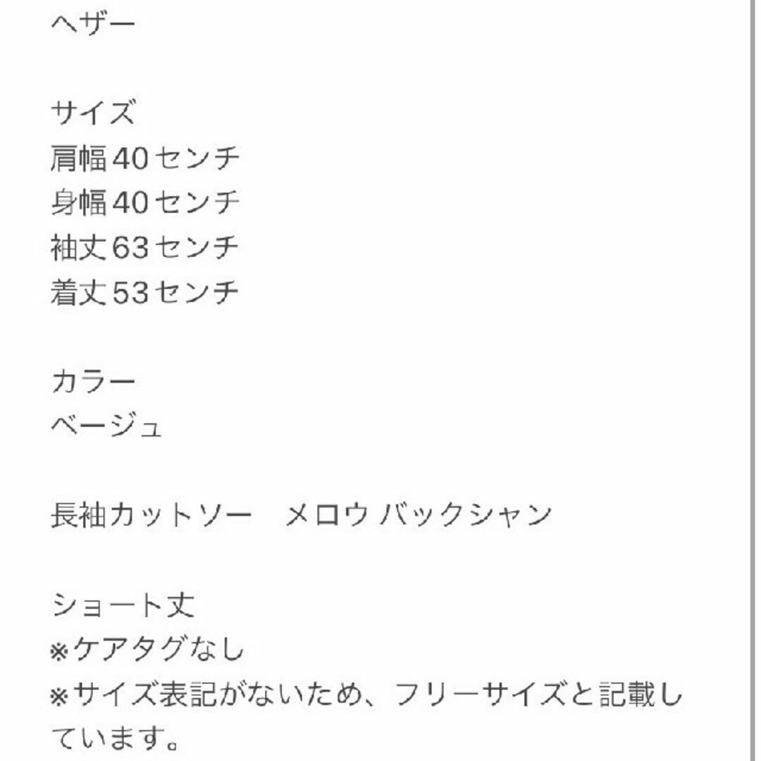 heather(ヘザー)のHeather　ヘザー　長袖カットソー メロウバックシャン レディースのトップス(カットソー(長袖/七分))の商品写真