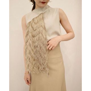 Acka cape fringe tops(カットソー(半袖/袖なし))