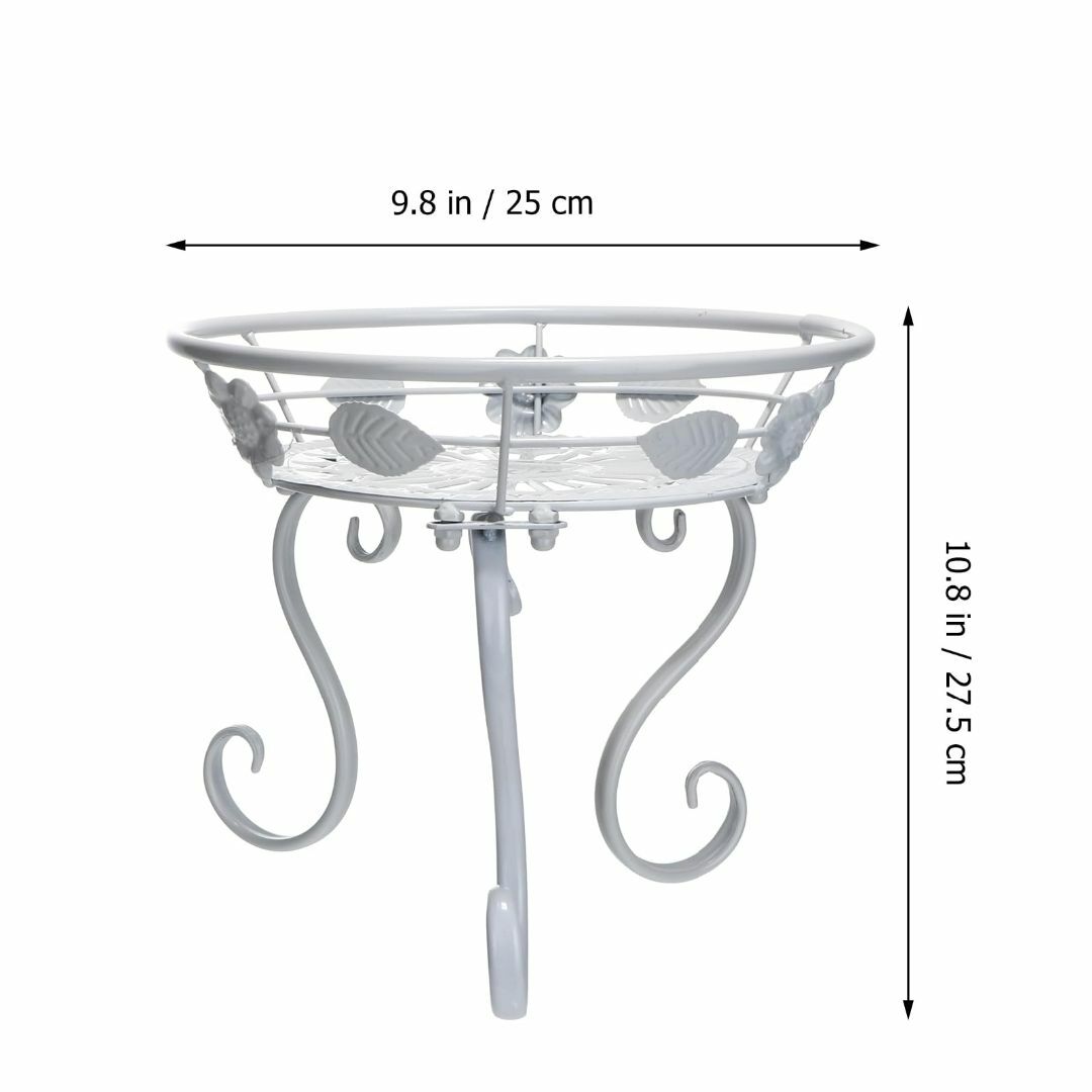 【色: ホワイト】NUOLUX フラワースタンド 園芸ラック アイアン 室内用  その他のその他(その他)の商品写真