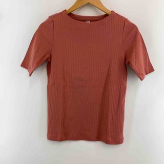 ユニクロ(UNIQLO)のUNIQLO ユニクロ サンゴ色　レディース Tシャツ（半袖）(Tシャツ(半袖/袖なし))