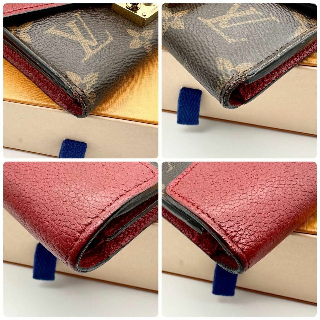 LOUIS VUITTON(ルイヴィトン)の【真贋済】ルイヴィトン 二つ折り財布 ブラウン モノグラム ポルトファイユパラス レディースのファッション小物(財布)の商品写真