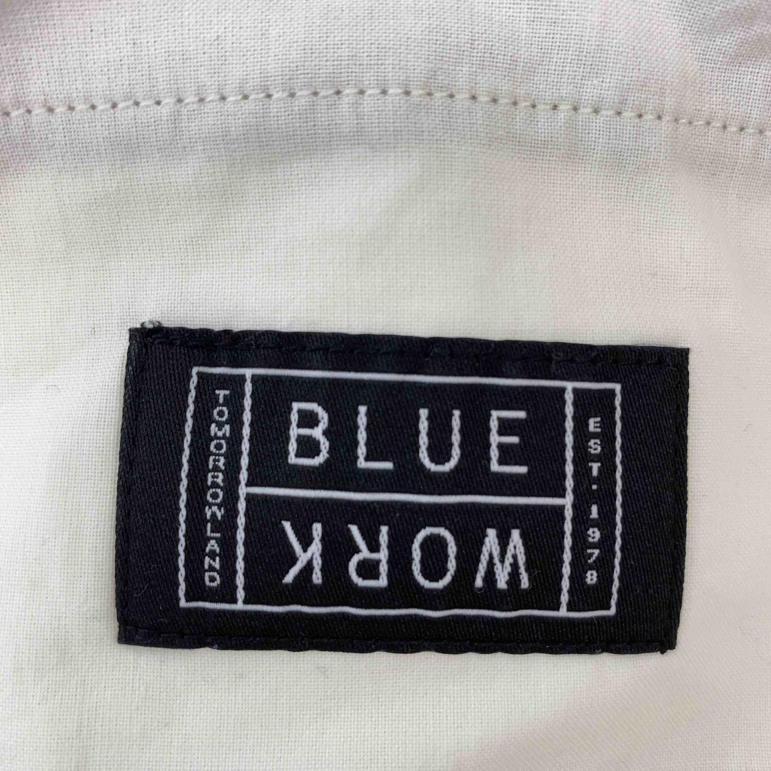BLUE WORK ブルーワーク メンズ スラックス ウール混 グレー系 裾ダブル メンズのパンツ(スラックス)の商品写真