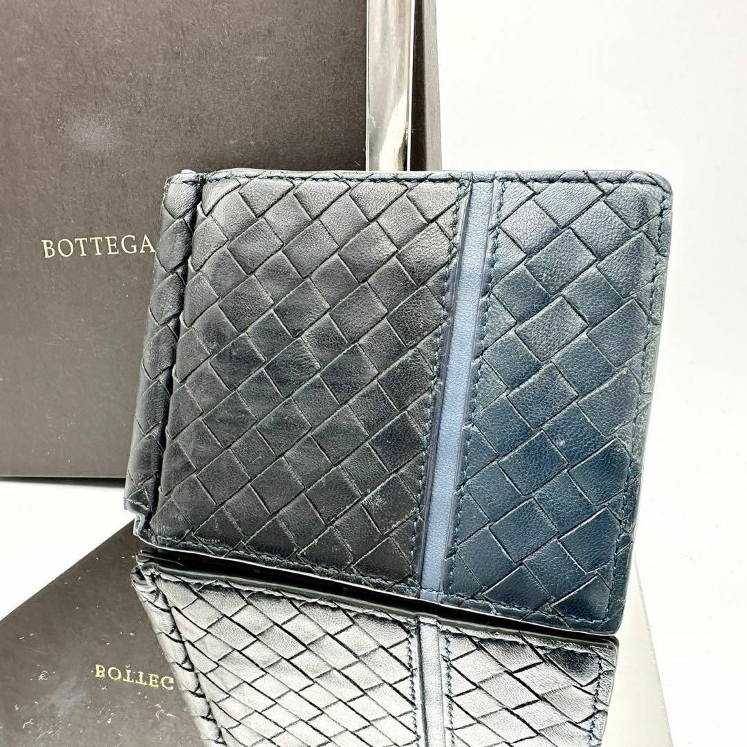 Bottega Veneta(ボッテガヴェネタ)の【鑑定済】ボッテガヴェネタ マネークリップ ブラック イントレチャート メンズのファッション小物(マネークリップ)の商品写真