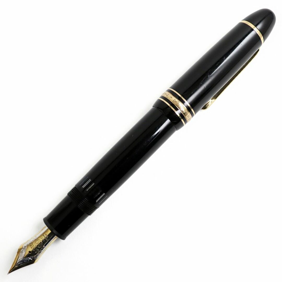 MONTBLANC(モンブラン)の良品●MONTBLANC モンブラン マイスターシュテュック NO.149 ペン先18K Mニブ ホワイトスター 万年筆 ブラック×ゴールド ドイツ製 人気◎ インテリア/住まい/日用品の文房具(ペン/マーカー)の商品写真