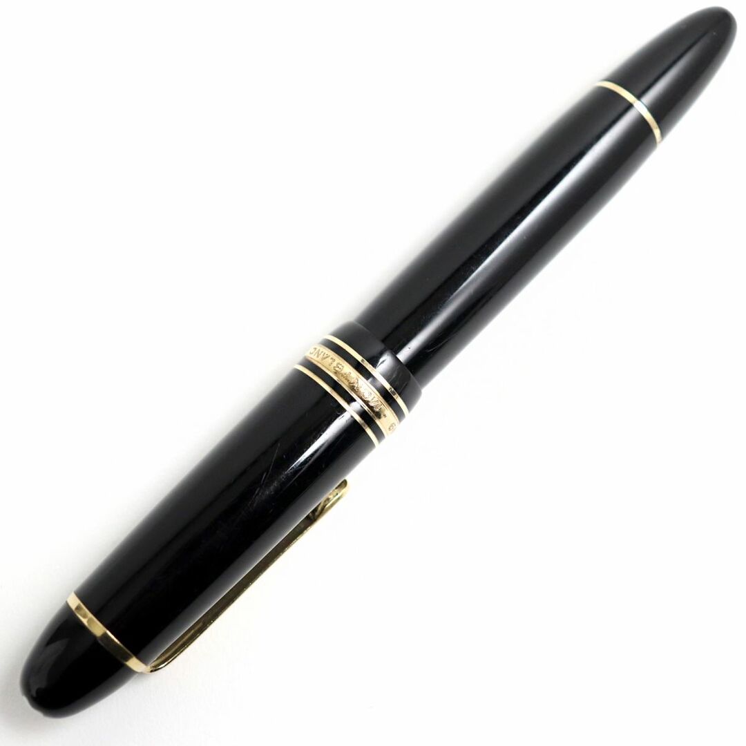 MONTBLANC(モンブラン)の良品●MONTBLANC モンブラン マイスターシュテュック NO.149 ペン先18K Mニブ ホワイトスター 万年筆 ブラック×ゴールド ドイツ製 人気◎ インテリア/住まい/日用品の文房具(ペン/マーカー)の商品写真