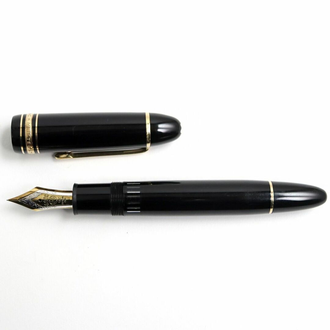 MONTBLANC(モンブラン)の良品●MONTBLANC モンブラン マイスターシュテュック NO.149 ペン先18K Mニブ ホワイトスター 万年筆 ブラック×ゴールド ドイツ製 人気◎ インテリア/住まい/日用品の文房具(ペン/マーカー)の商品写真