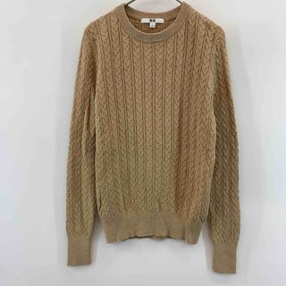 ユニクロ(UNIQLO)のUNIQLO ユニクロ レディース ニット　セーター　ケーブル編み　ベージュ　カシミヤ混(ニット/セーター)