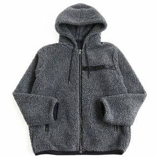 美品●22AW TATRAS タトラス DOMAGIO/ドマージオ MTAT22A4860 ロゴ付 フーデッド ボアブルゾン/フリースジャケット グレー 3 日本製 正規品