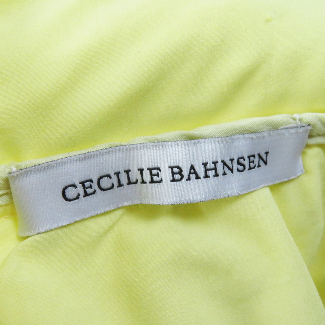 極美品 CECILIE BAHNSEN セシリー バンセン BETH DRESS リネン キャミソール ワンピース ドレス 裏地シルク イエロー M レディース 定価242,000円 レディースのワンピース(ひざ丈ワンピース)の商品写真