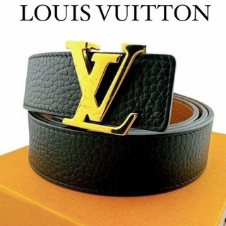 ルイヴィトン(LOUIS VUITTON)のルイヴィトン レザー ベルト サンチュール LV イニシアル ゴールド(ベルト)