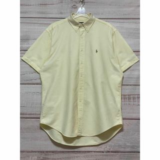 ポロラルフローレン(POLO RALPH LAUREN)のイエロー　90s 古着　ラルフローレン　Ralph BDシャツ　半袖シャツ(シャツ)