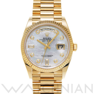 ロレックス(ROLEX)の中古 ロレックス ROLEX 128238NCA ランダムシリアル ホワイトシェル /ダイヤモンド メンズ 腕時計(腕時計(アナログ))