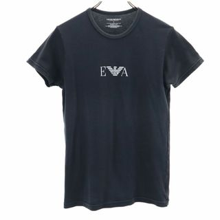 エンポリオアルマーニ(Emporio Armani)のエンポリオアルマーニ プリント 半袖 Tシャツ S ネイビー系 Emporio Armani メンズ 古着 【240402】 メール便可(Tシャツ/カットソー(半袖/袖なし))