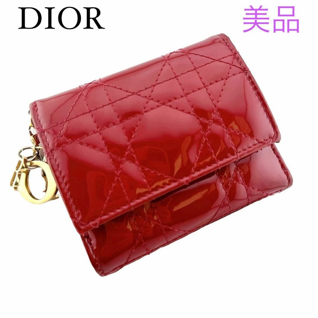 Dior(ディオール)のディオール/レディディオール/パテントカーフスキン/カナージュ/財布/レディース レディースのファッション小物(財布)の商品写真