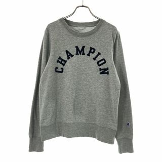 Champion - チャンピオン ロゴ 長袖 スウェット L グレー Champion トレーナー レディース 古着 【240402】