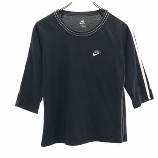 ナイキ(NIKE)のナイキ スポーツウェア トレーニング 5分袖 Tシャツ M 黒 NIKE SPORTSWEAR レディース 古着 【240402】 メール便可(トレーニング用品)