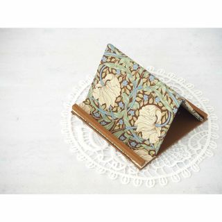 ウィリアム・モリス(William Morris)のハンドメイド　カルトナージュ　スリムスタンド　ウィリアムモリス　ピンパーネル(スマホケース)