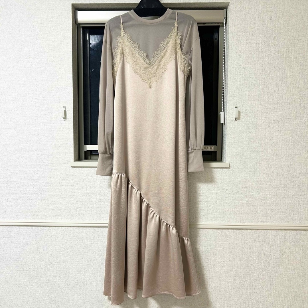 Ameri VINTAGE(アメリヴィンテージ)のAmeri vintage⭐︎LADY LAYERED CAMI DRESS レディースのワンピース(ロングワンピース/マキシワンピース)の商品写真