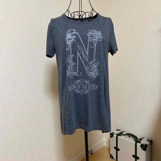 半袖Tシャツ、グレー系、長め(Tシャツ(半袖/袖なし))