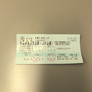 青春18きっぷ 2回分(鉄道乗車券)